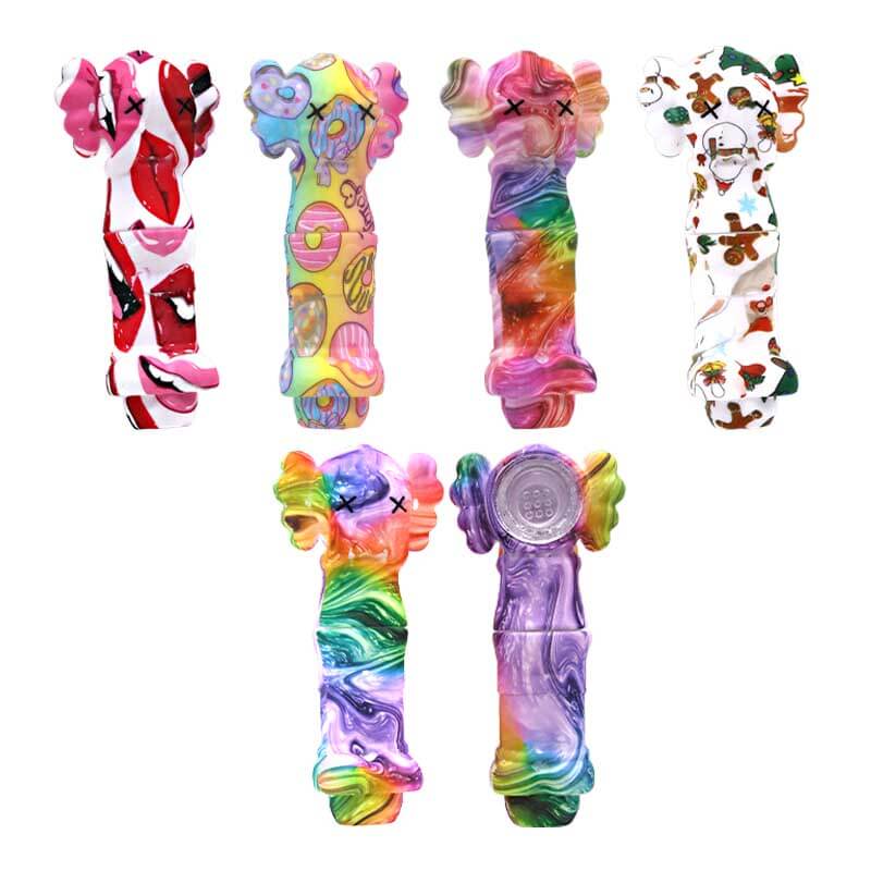 Paws Silicone Handpipe (SP-242Y) | 4.5 inch | Assorted Designs product image